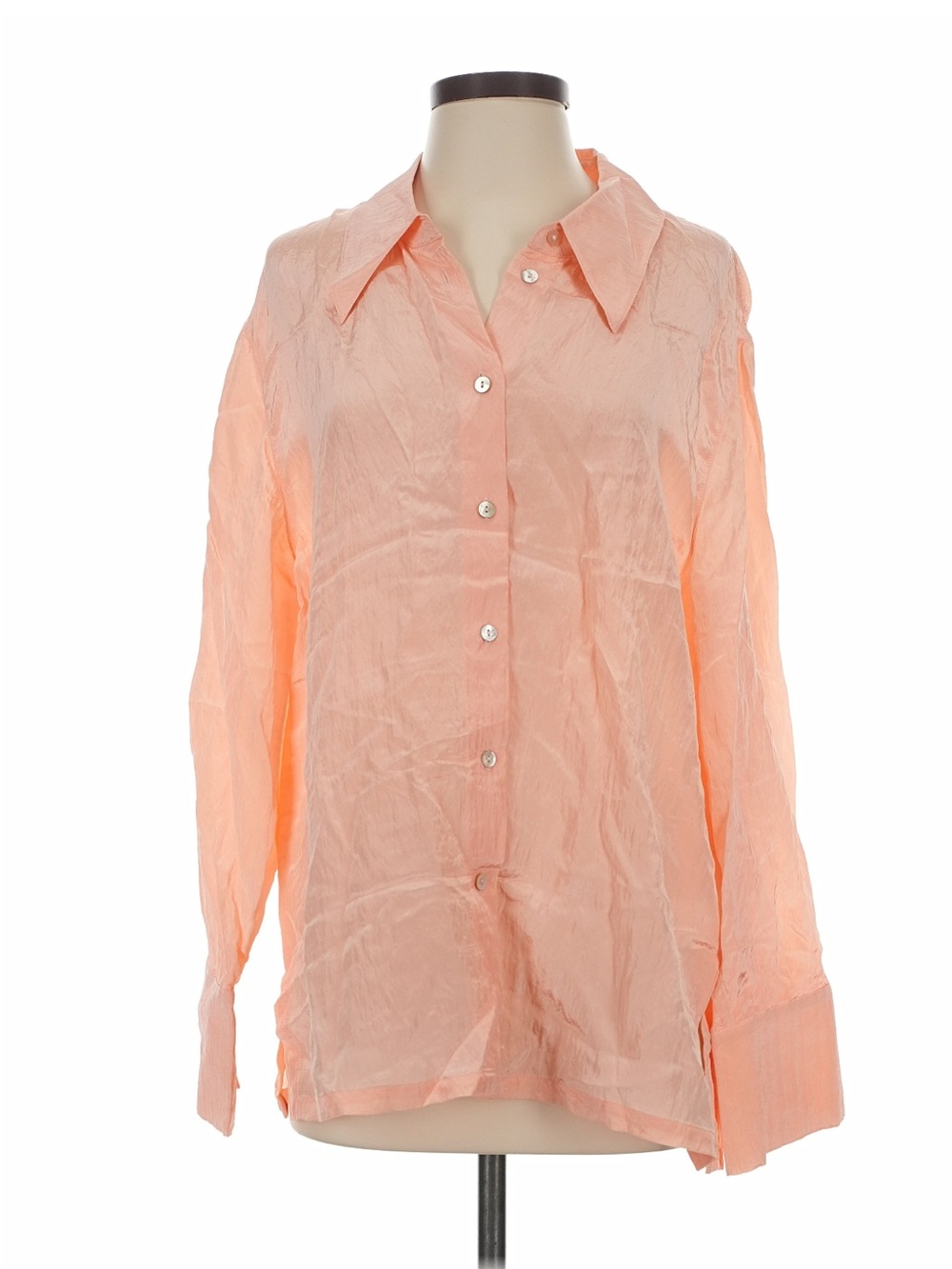 Rohe  Peach Button-Down Blouse